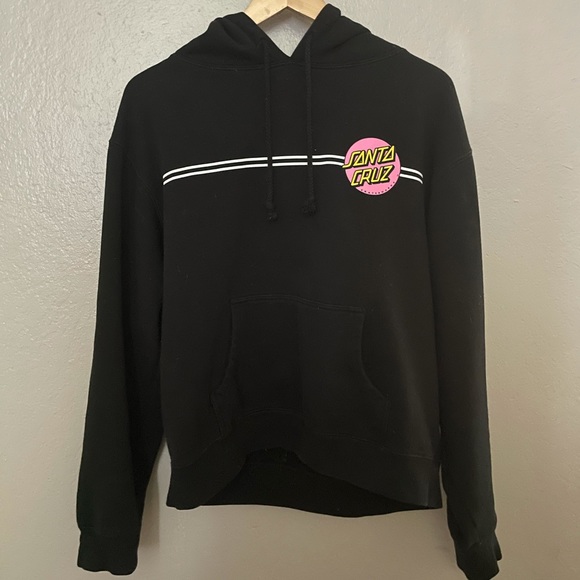 Santa Cruz Skateboards Tops - Classic Santa Cruz Sweatshirt Pink Dot
